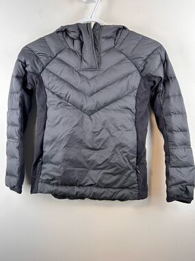 Ivivva by Lululemon Girls Down Pullover Puffer Jacket Black Size 7 Hooded